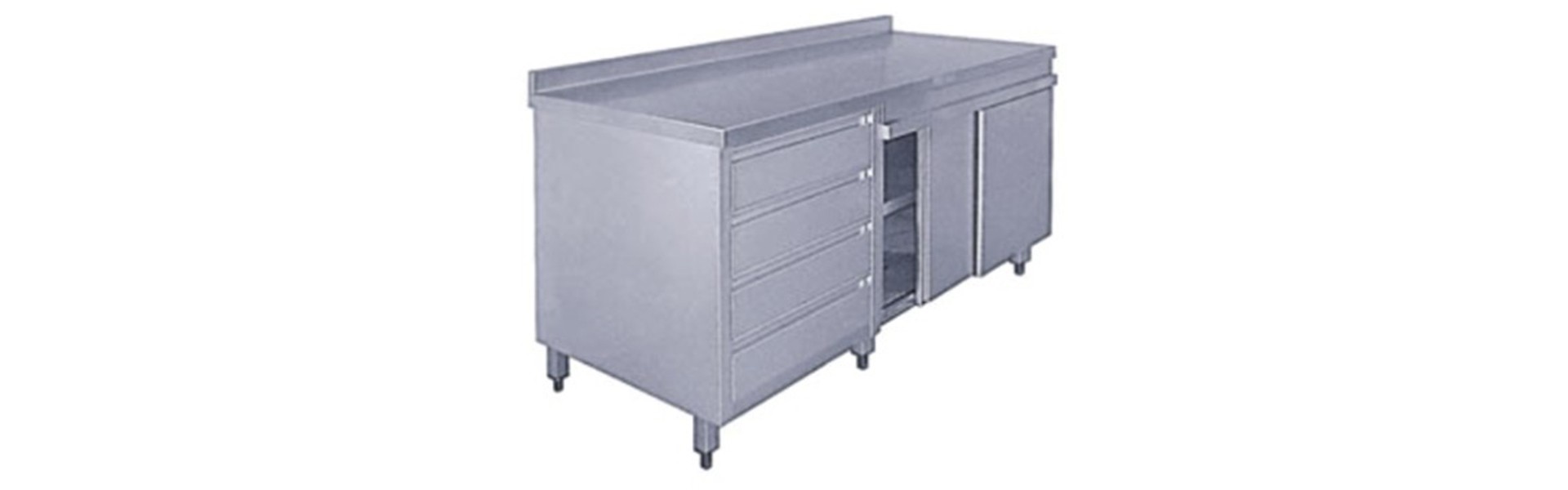 Work Bench with Drawers and Shelves