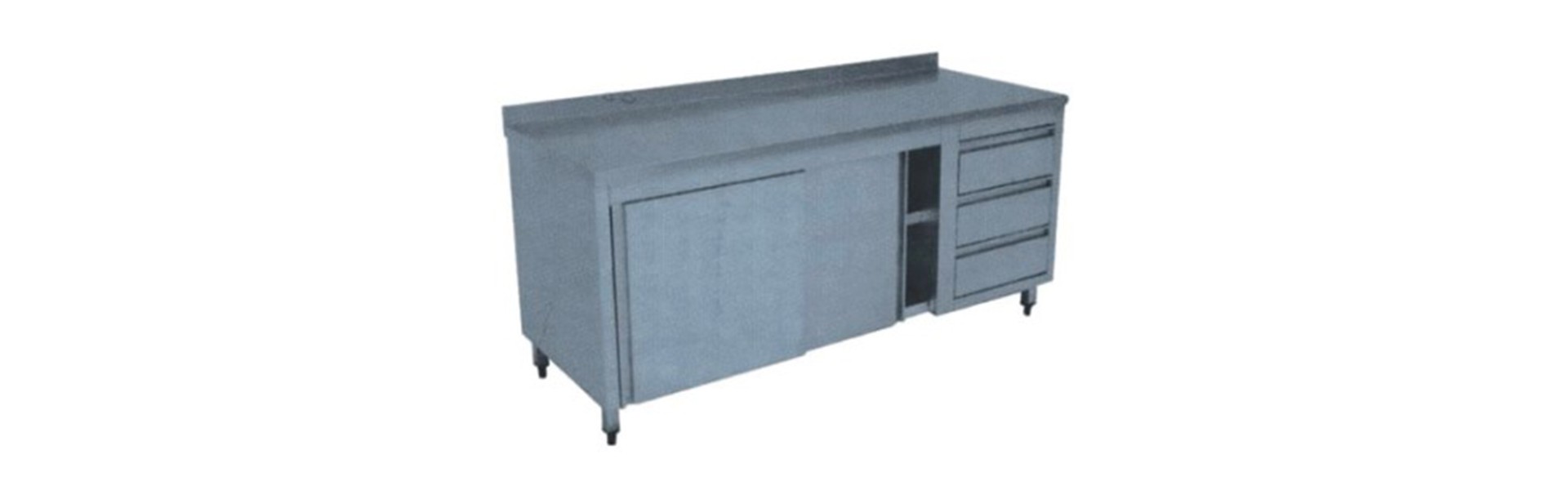 Work Bench with Shelves and Cabinets