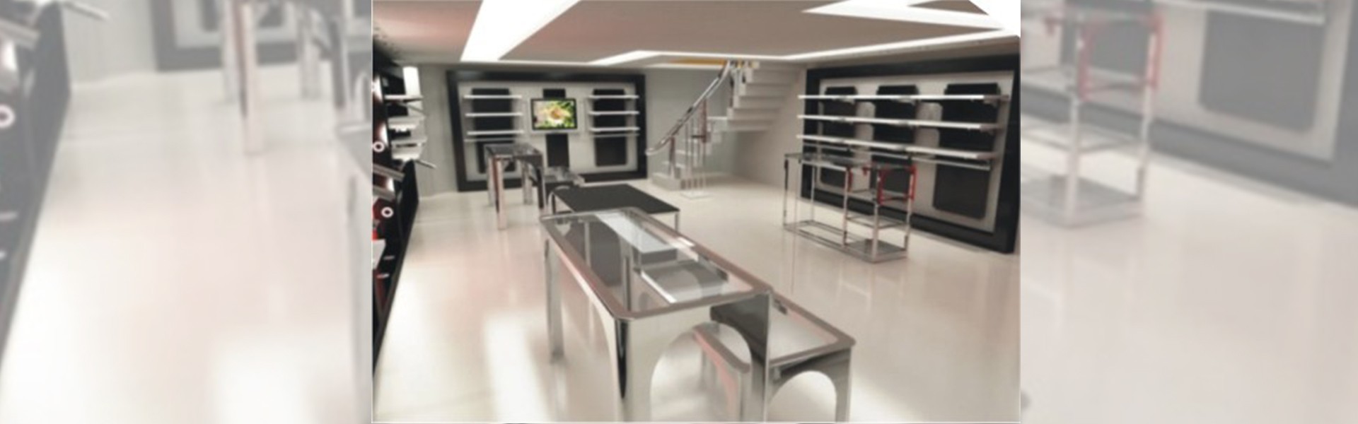 Stainless Steel Store Interior Decoration